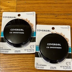 Covergirl smoothers pressed powder translucent fair 705 lot of 2